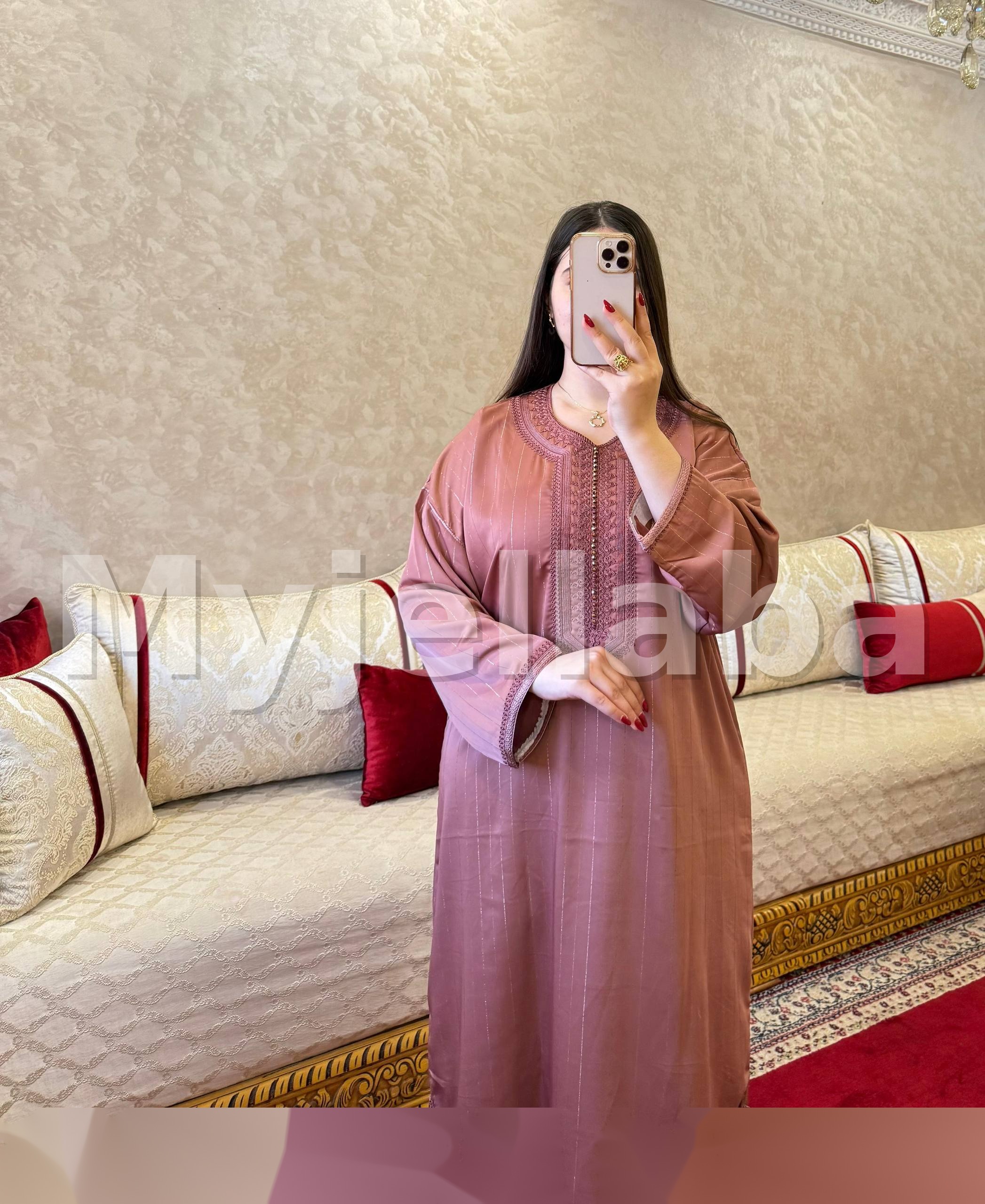 Jellaba Moderne Brodée Femme