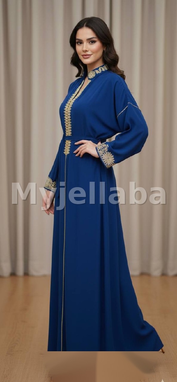 Caftan Royal Bleu et Or