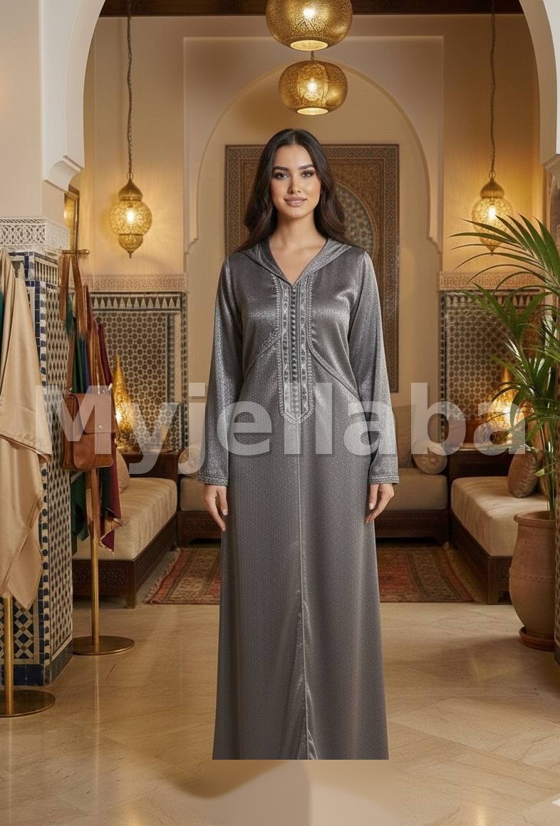 Jellaba Moderne Femme Satinée