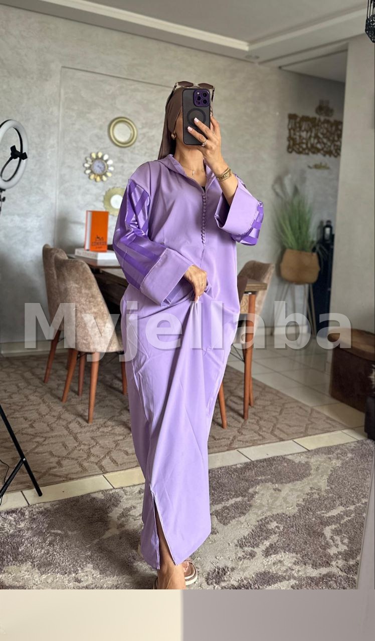 Jellaba Moderne Lavande et Violet
