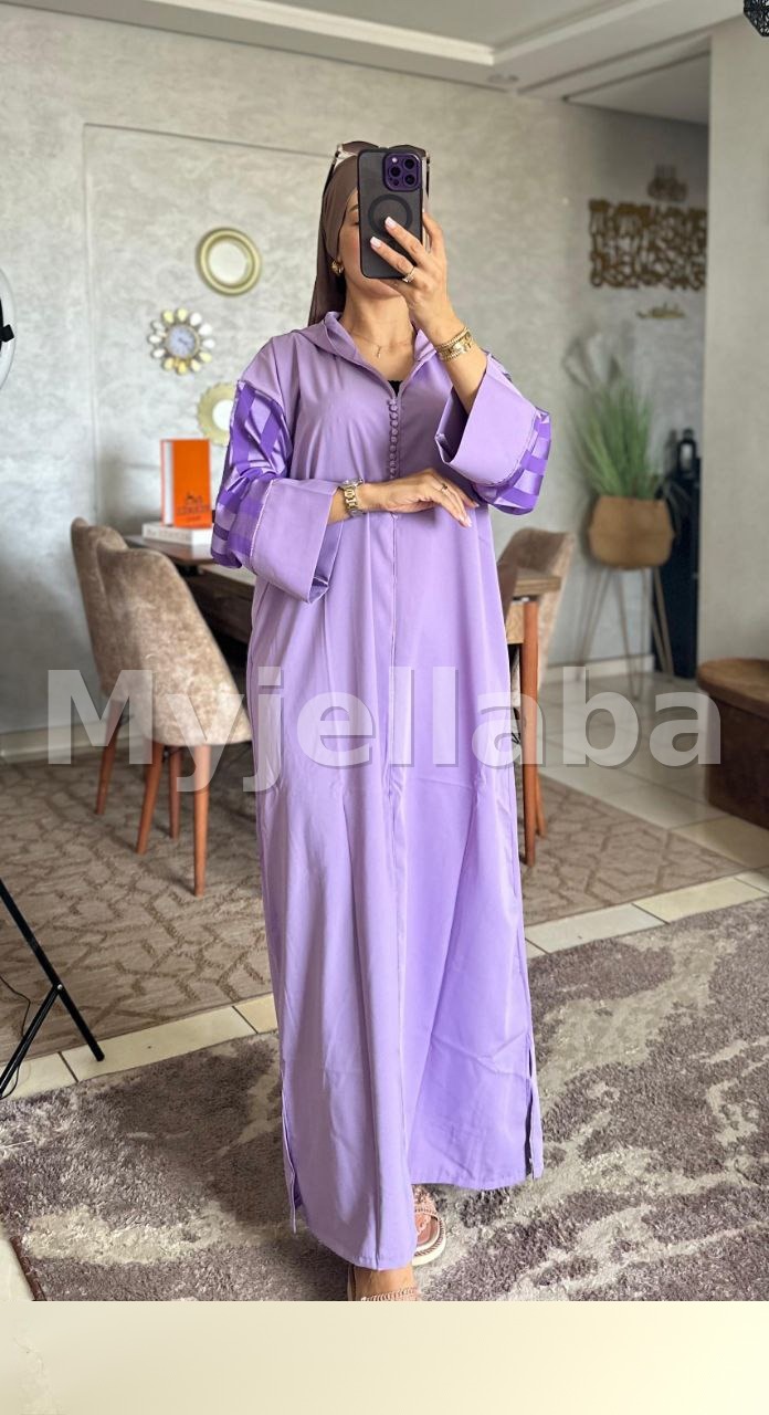 Jellaba Moderne Lavande et Violet