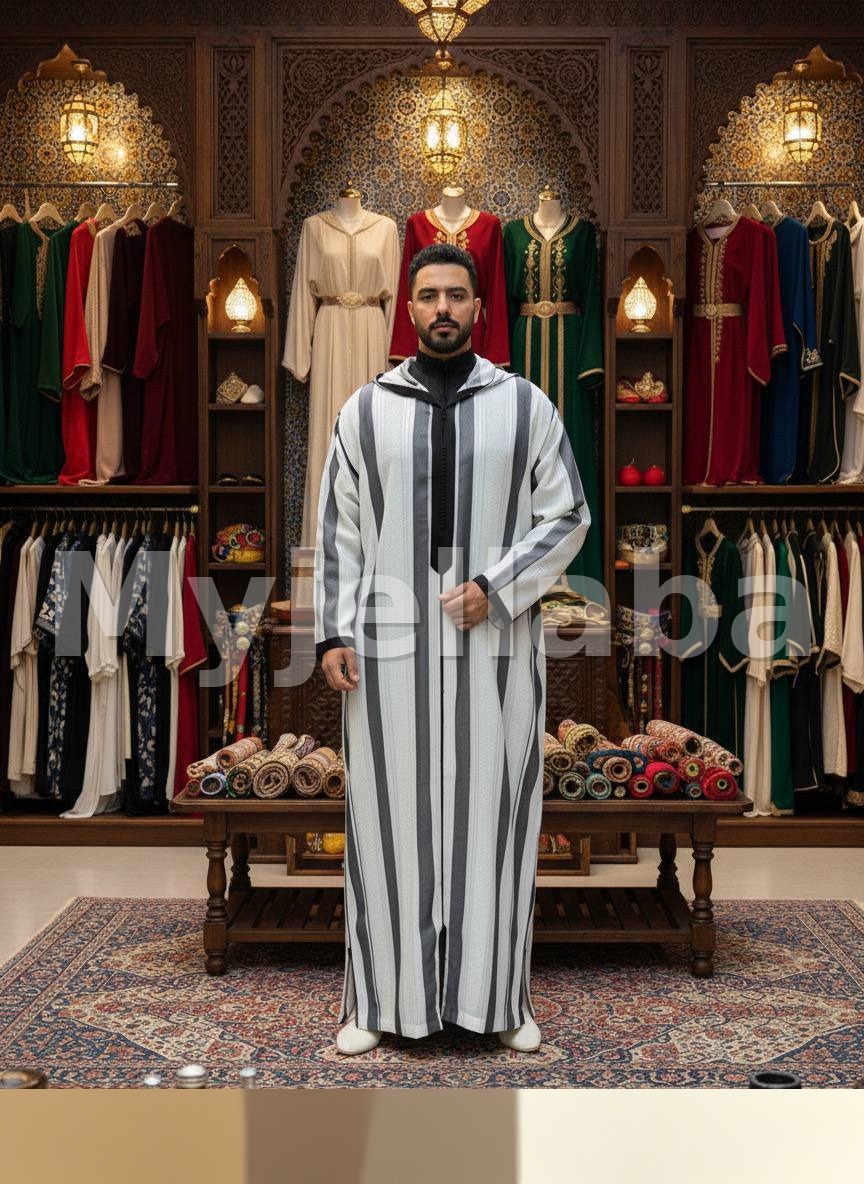 Jellaba Rayée Moderne Homme