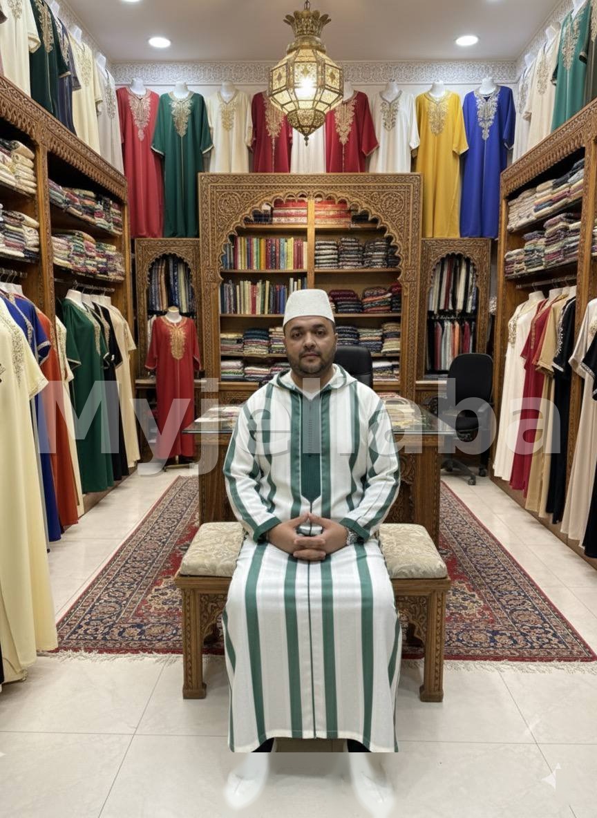 Jellaba Rayée Moderne Homme