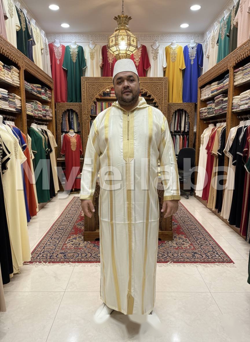 Jellaba Homme Rayures Dorées