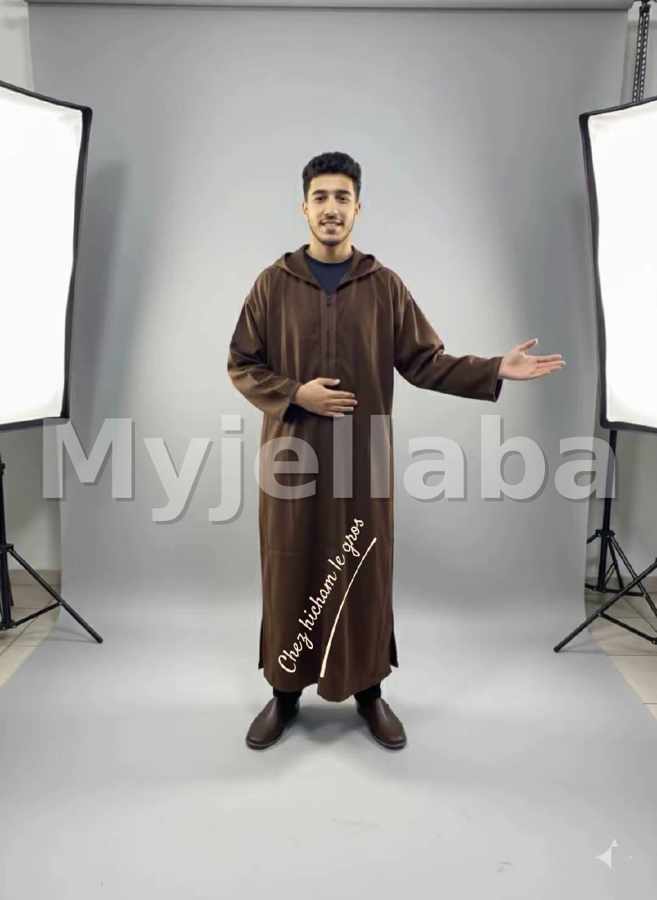 Jellaba Homme Simple Marron