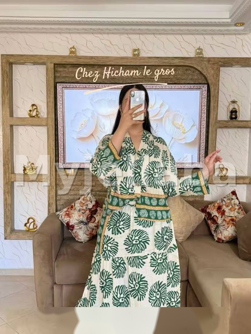 Ensemble deux pièces motif floral africain - 6