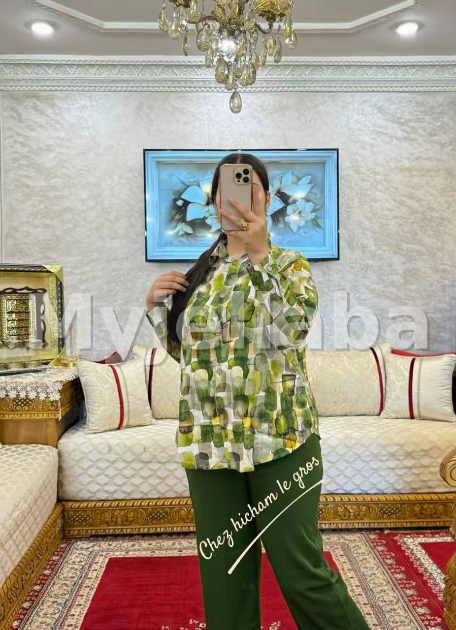 Ensemble Chemise et Pantalon Vert - 3