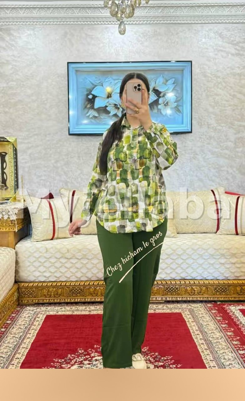 Ensemble Chemise et Pantalon Vert