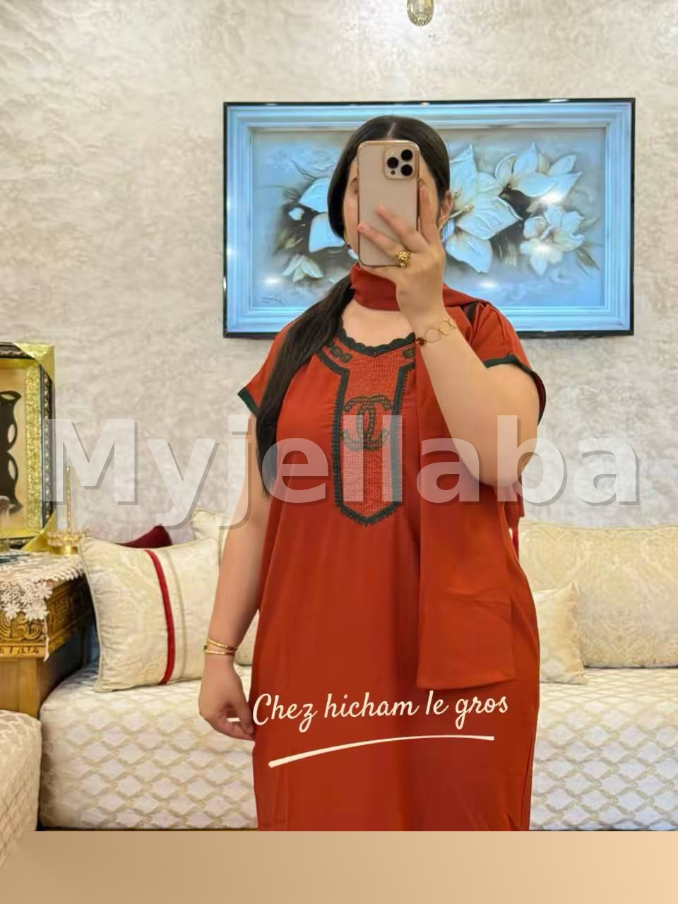 Caftan Moderne Terre Cuite - 3