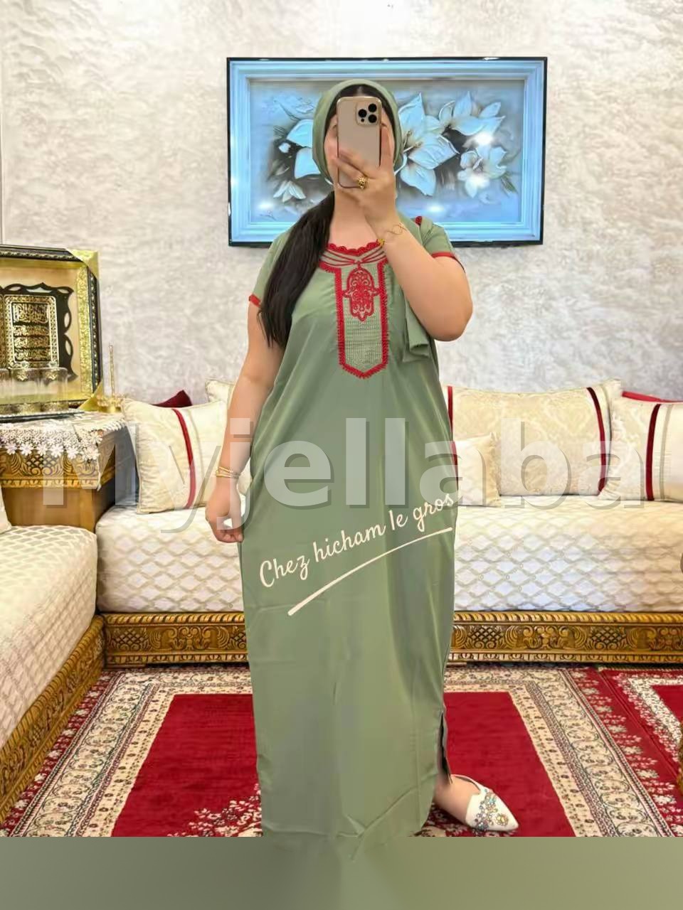 Jellaba Moderne Brodée Femme