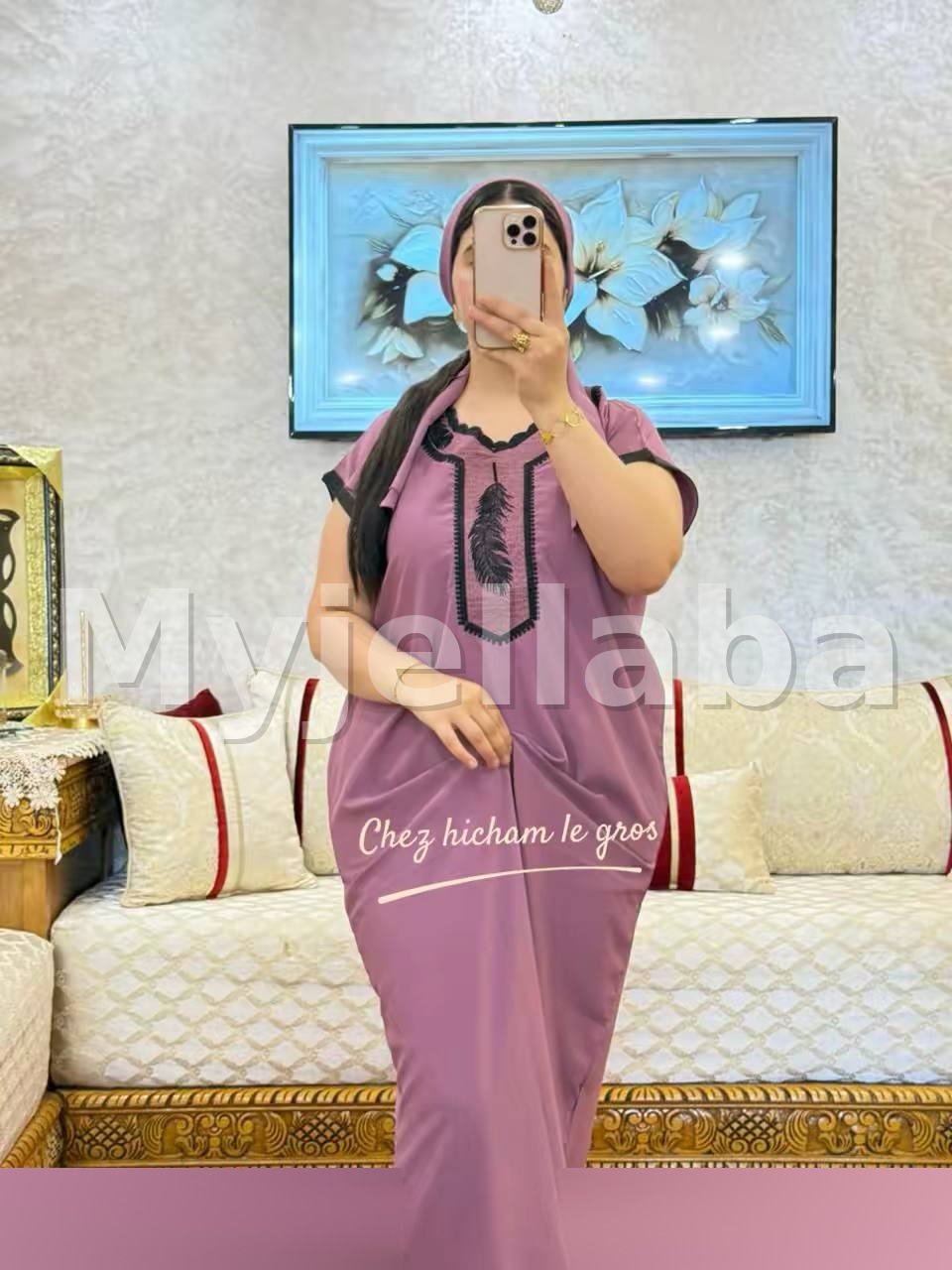 Jellaba Mauve Moderne