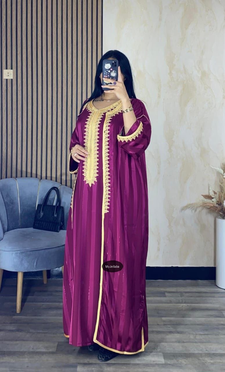 Jallaba Soie Arc-en-Ciel