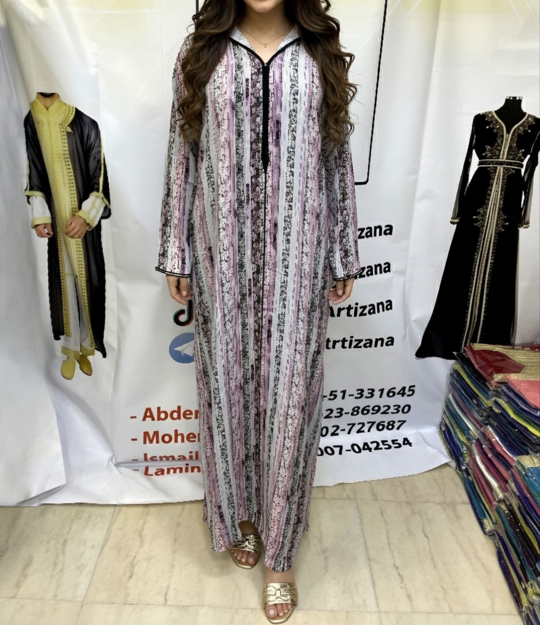 Jellaba Rayée Moderne - 4