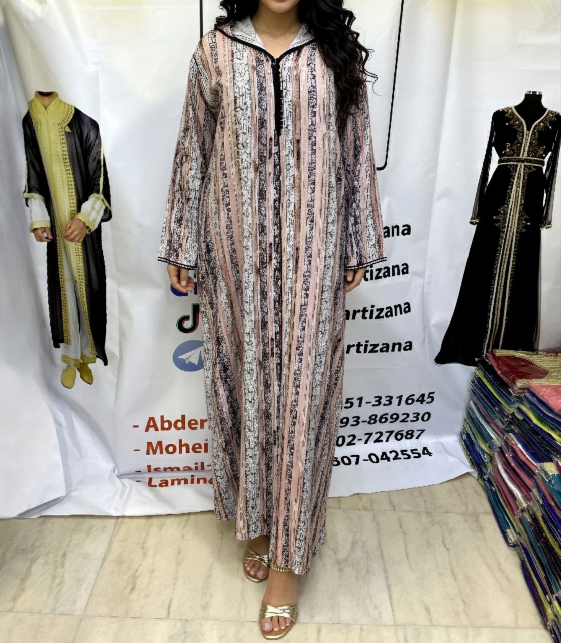 Jellaba Rayée Moderne