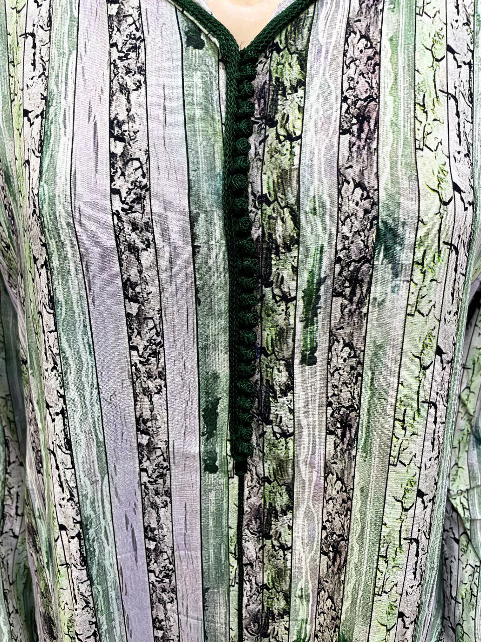 Jellaba Rayée Terre d'Ombre