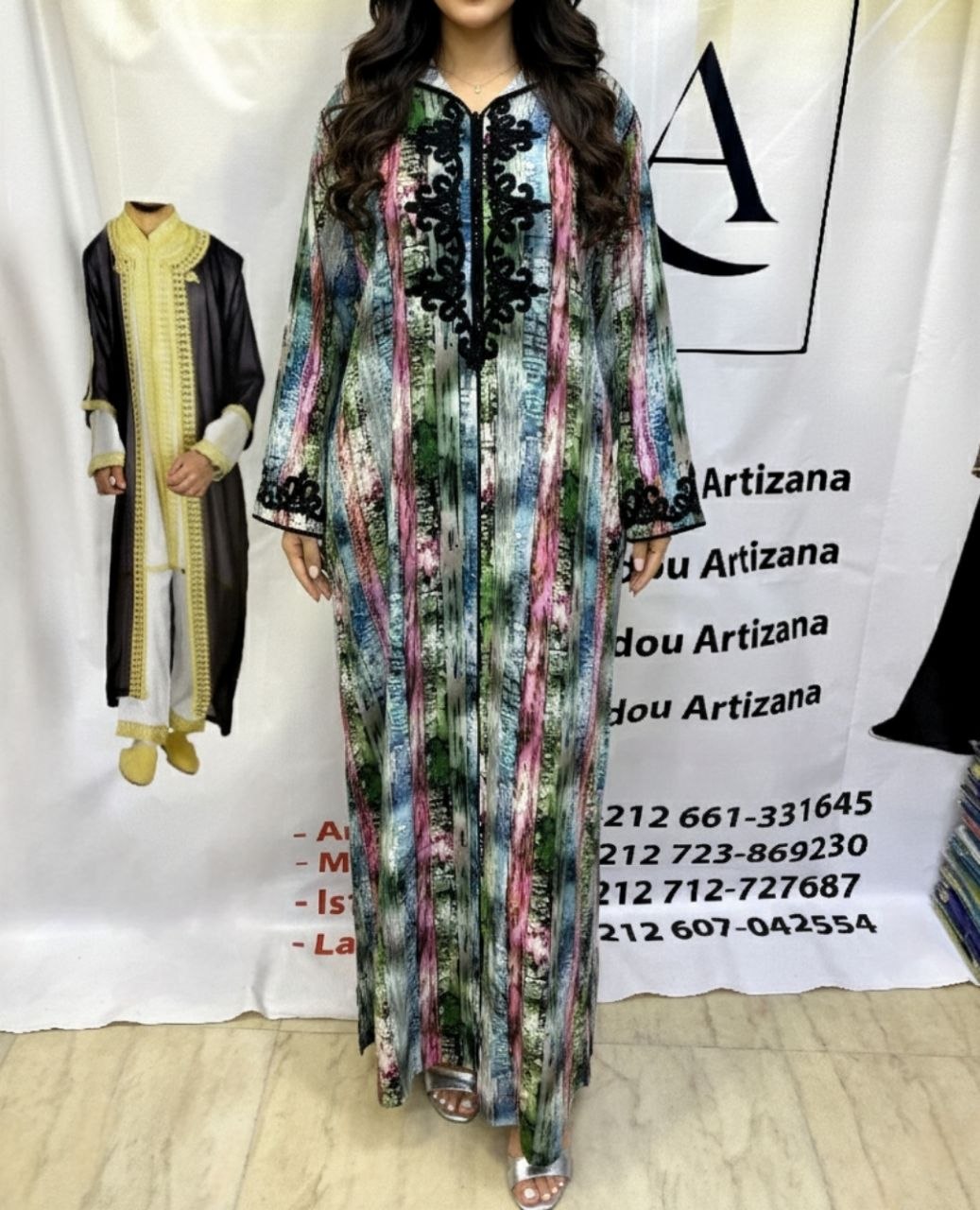 Jellaba Moderne Imprimée et Brodée - 10