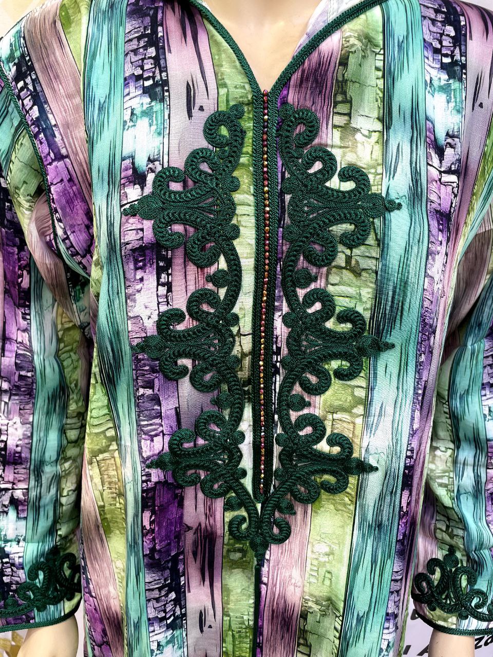 Jellaba Moderne Imprimée et Brodée