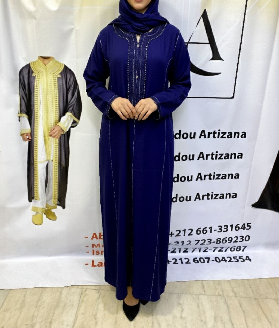 Jellaba Royale Brodé Violet - 10