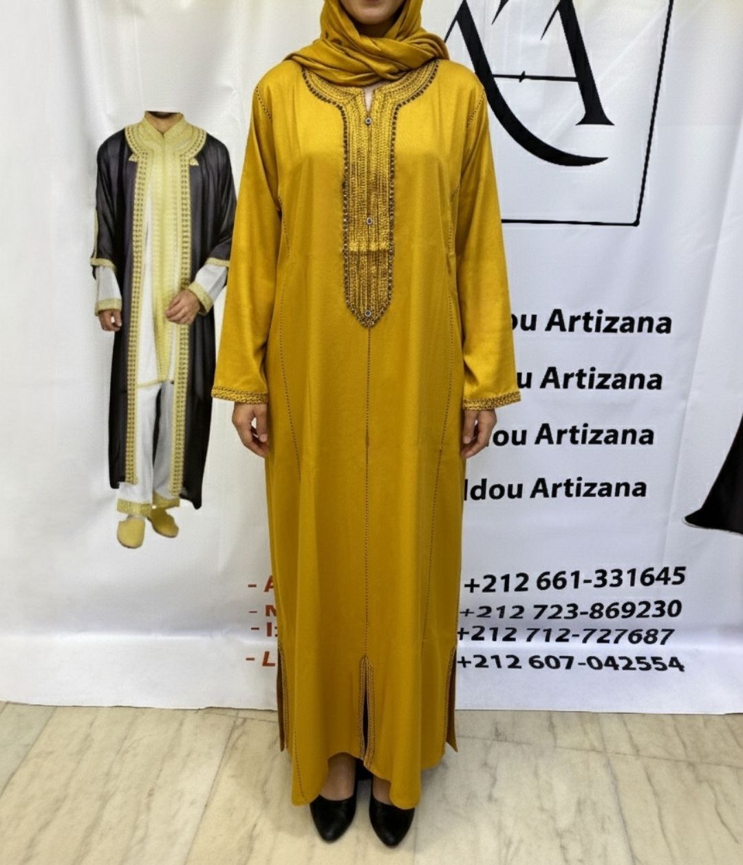 Jellaba Royale Brodé Violet - 8