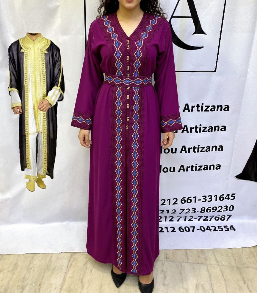 Jellaba Blanche Broderie Or - 4