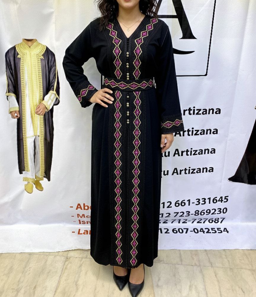 Jellaba Blanche Broderie Or - 6