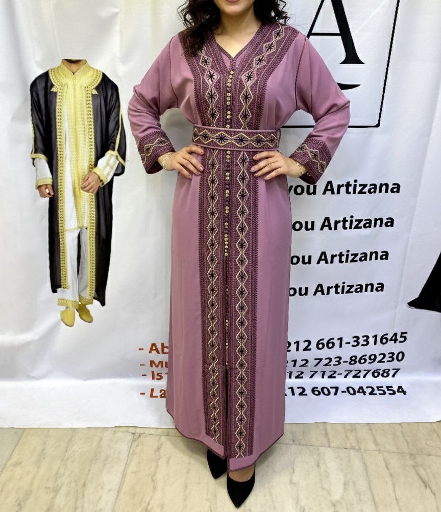 Jellaba Blanche Broderie Or - 7