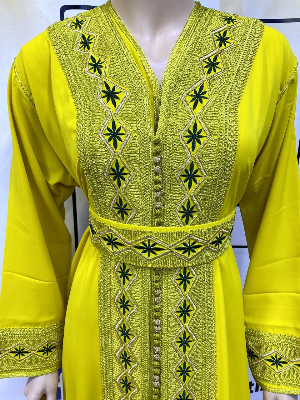 Jellaba Marocaine Brodée Violette - 3