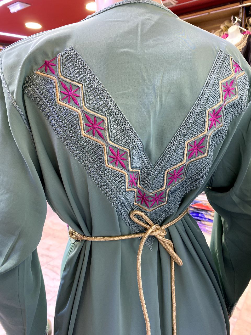 Jellaba Marocaine Brodée Violette - 7