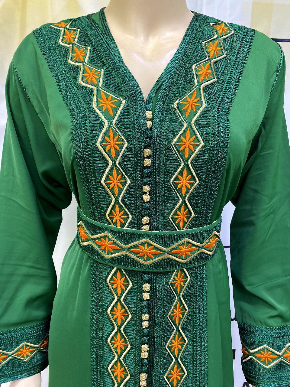 Jellaba Marocaine Brodée Violette - 4