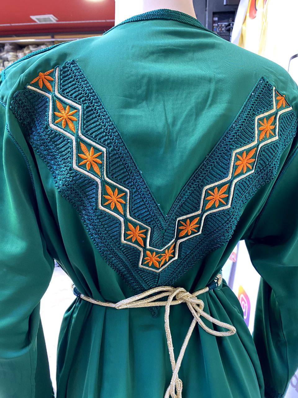 Jellaba Marocaine Brodée Violette - 5