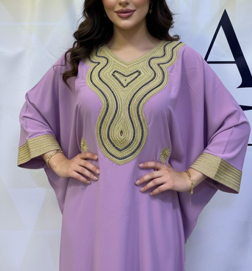 Boubou Élégant Brodée Or - 6