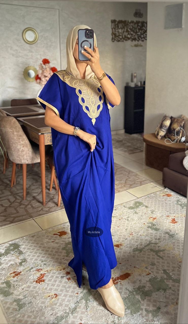 Boubou Élégant Violet et Or - 16