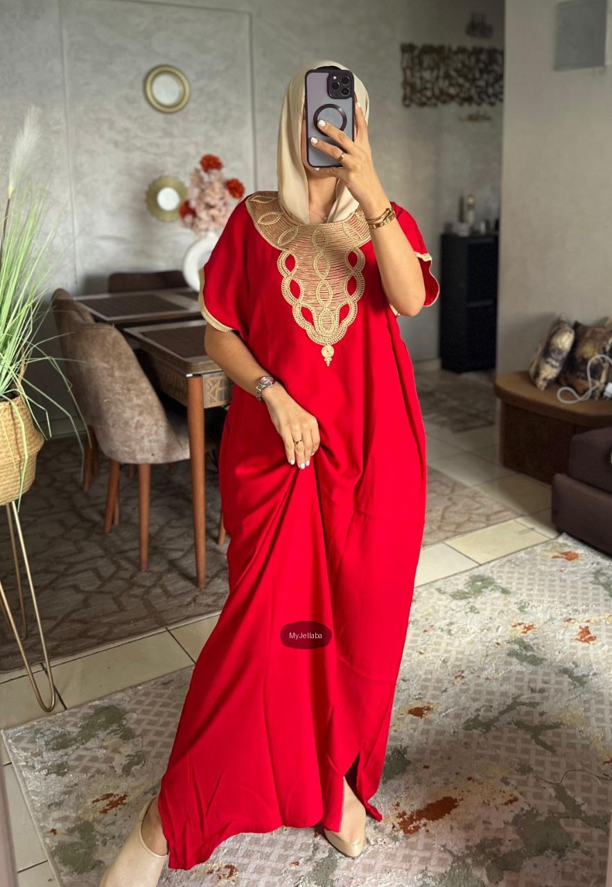 Boubou Élégant Violet et Or - 11