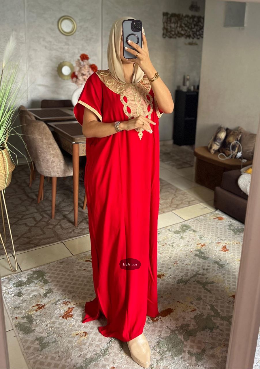 Boubou Élégant Violet et Or - 7