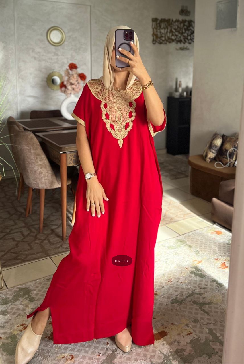 Boubou Élégant Violet et Or - 23