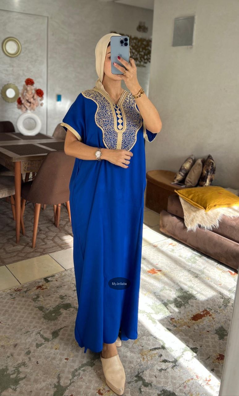 Jellaba Marocaine Brodée Rouge - 4