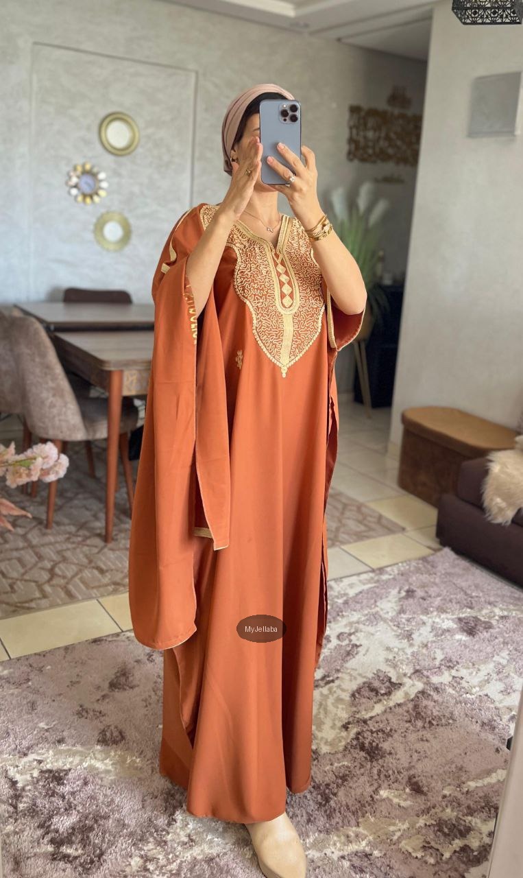 Jellaba Royale Fuchsia Brodée Or - 8