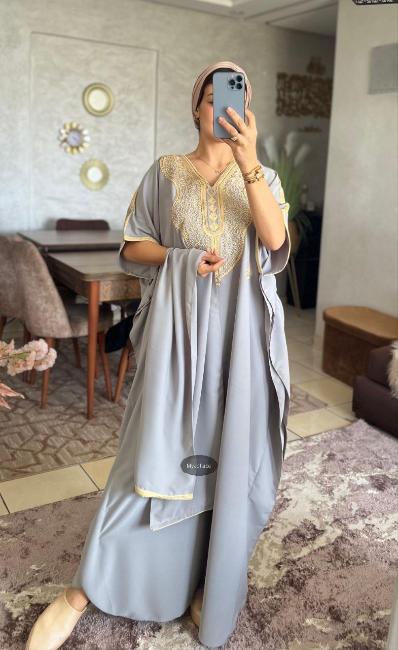 Jellaba Royale Fuchsia Brodée Or - 7