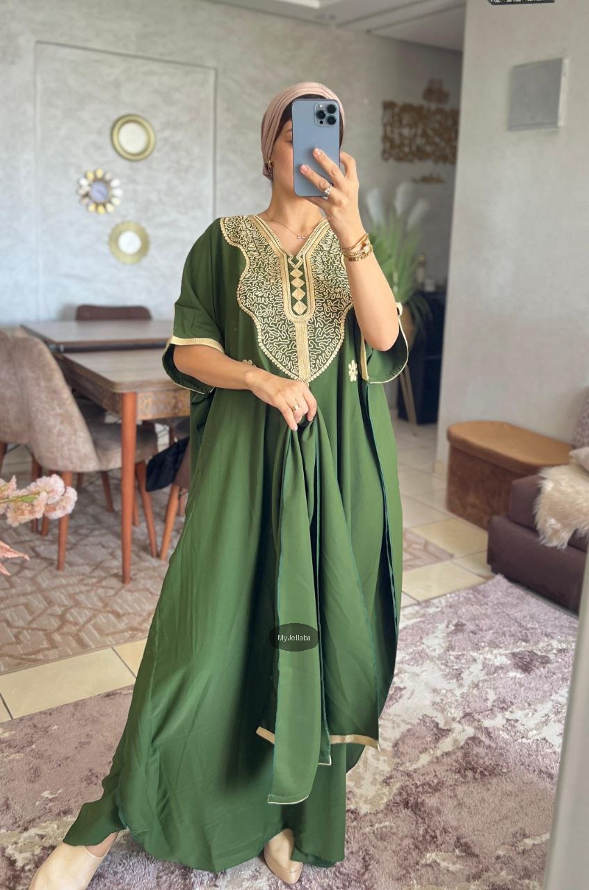 Jellaba Marocaine Broderie Dorée - 3