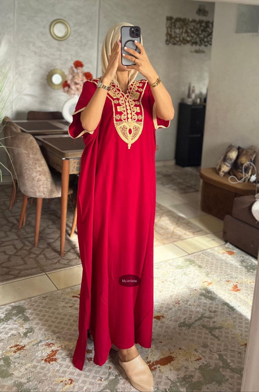 Jellaba Moderne Bleu Nuit et Or - 8