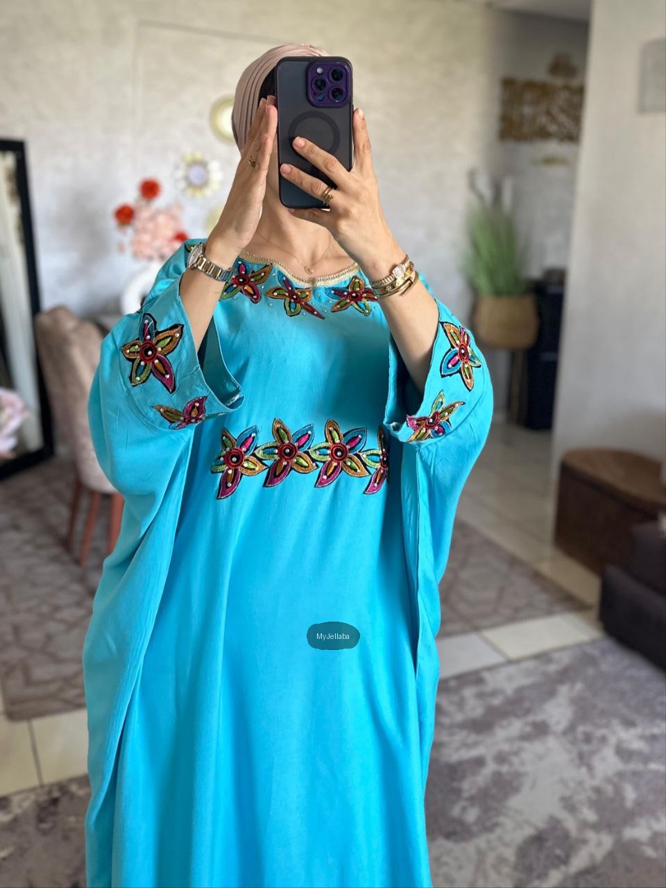 Boubou Fleuri Lilas - 8