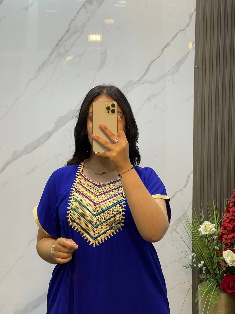 Jellaba Moderne Brodée Fuchsia - 10