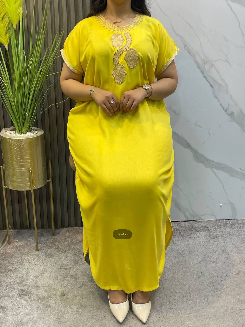 Jellaba Fuchsia Broderie Dorée - 5