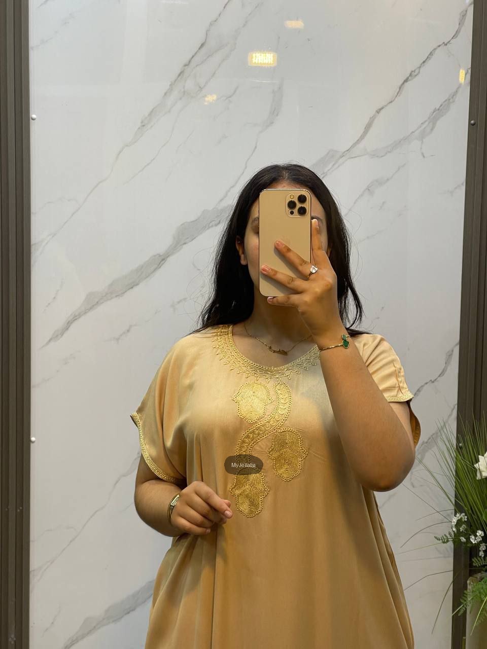 Jellaba Moderne Émeraude Brodée - 9