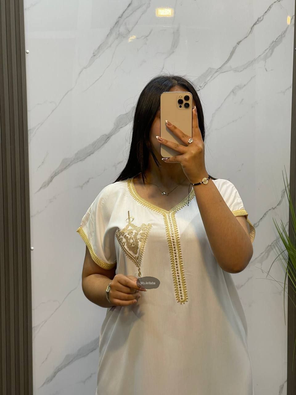 Jellaba Orange Élégante Brodée - 10