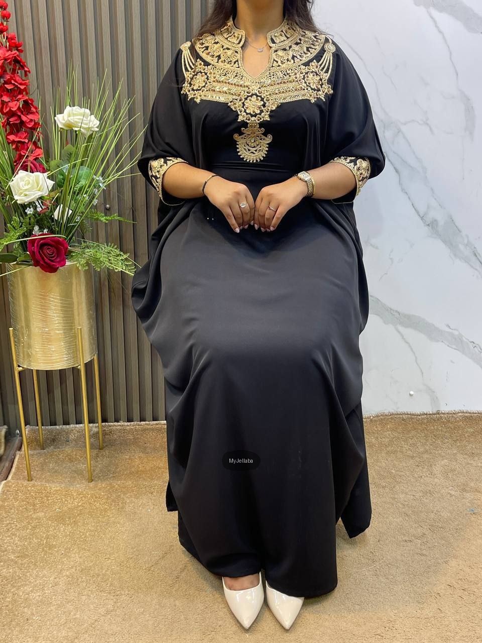 Jellaba Élégante Brodée Or