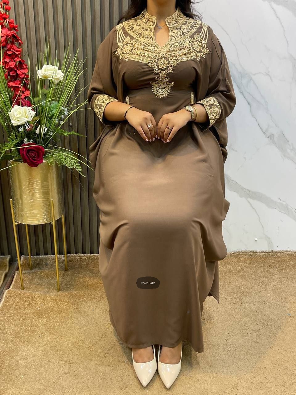 Jellaba Élégante Brodée Or