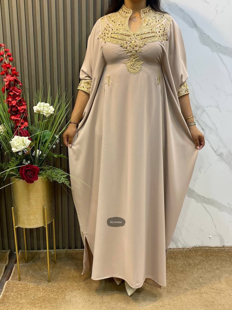 Jellaba Élégante Brodée Or - 5