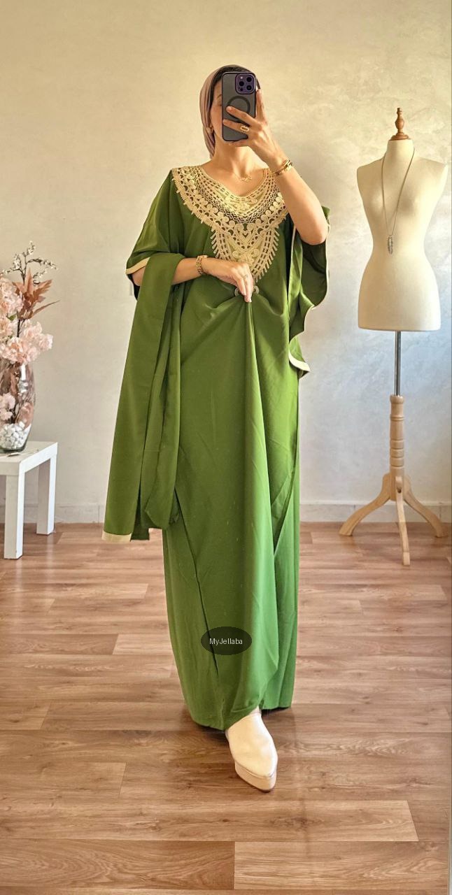 Boubou Élégant Brodée Or - 7