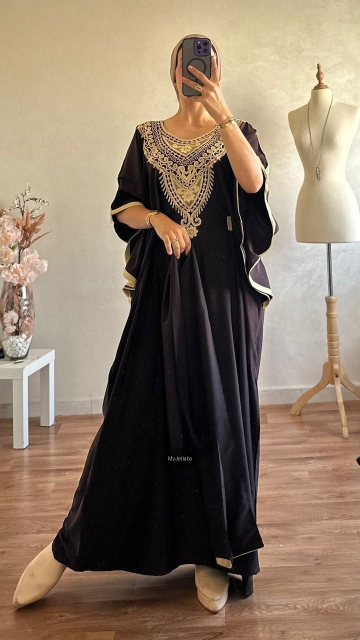 Boubou Élégant Brodée Or - 5